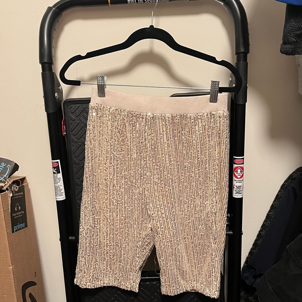 Brand new, never worn sparkly biker shorts. NWT!